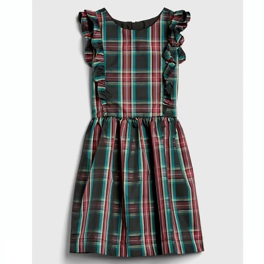 Christmas Plaid Holiday Christmas Party Dress Girls XXL GAP New With Tag - Picture 3 of 14